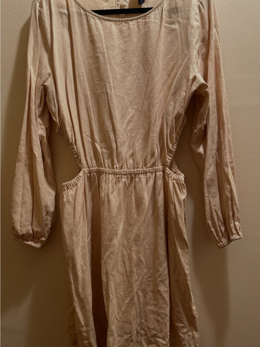 Long Sleeve Cutout Dress in Blush